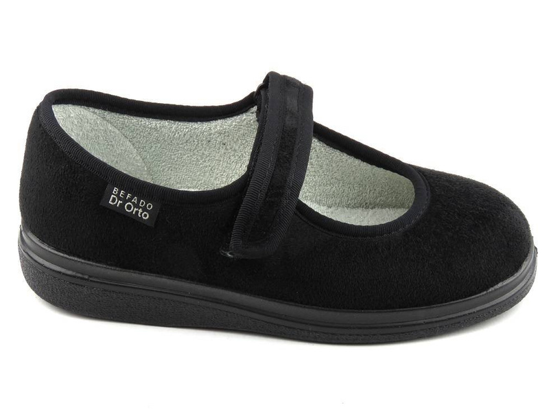 Ortopedické dámské pantofle pro citlivé nohy - Befado dr Orto 462D002, černé