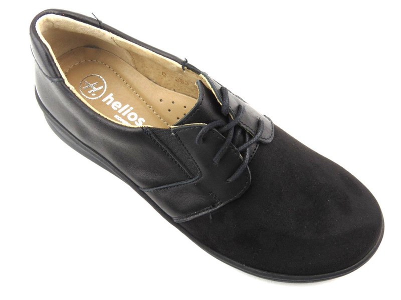 Preventivní a zdravotně nezávadná strečová dámská obuv - HELIOS KOMFORT 383S, černá 2