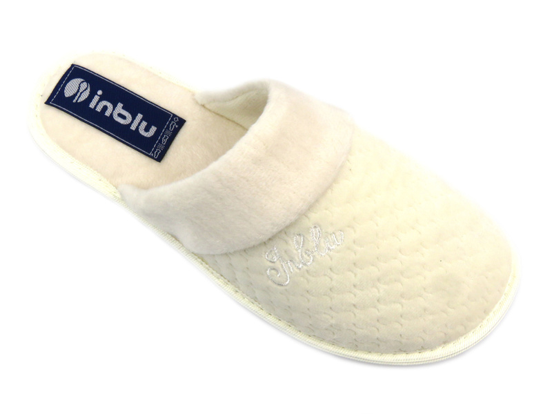 Dámské kožešinové pantofle - INBLU DC-23, béžová
