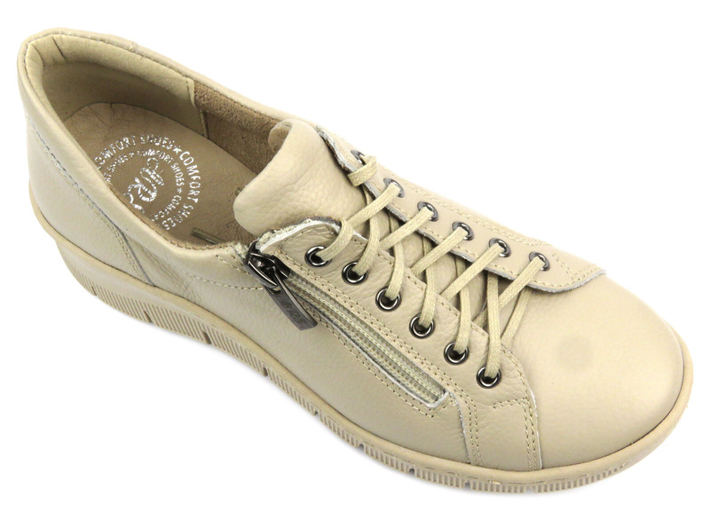 Dámské kožené boty - Waldi 1236, béžová