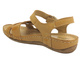 Kožené dámské sandály polské výroby – Helios 246, světle hnědé – na suchý zip