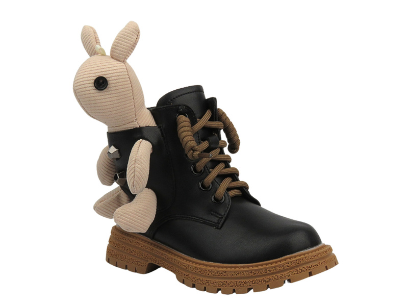 Dětské boty s hvězdou a medvídkem - Navy Dot 22-61060, stříbrná