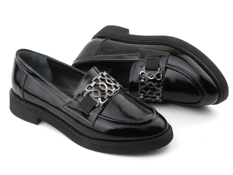 Dámské mokasíny se zdobením - VENEZIA 0411904652, černé