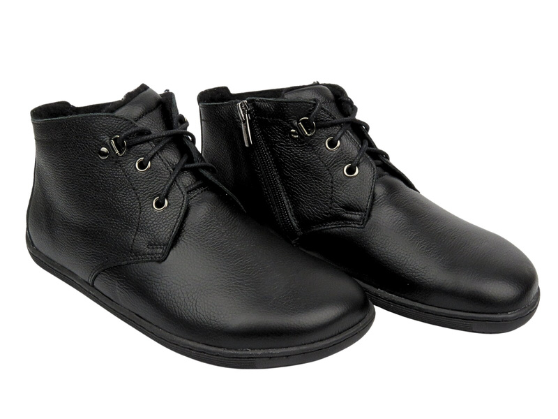 Barefoot minimalistické dámské kotníkové boty černé Helios Komfort 501P