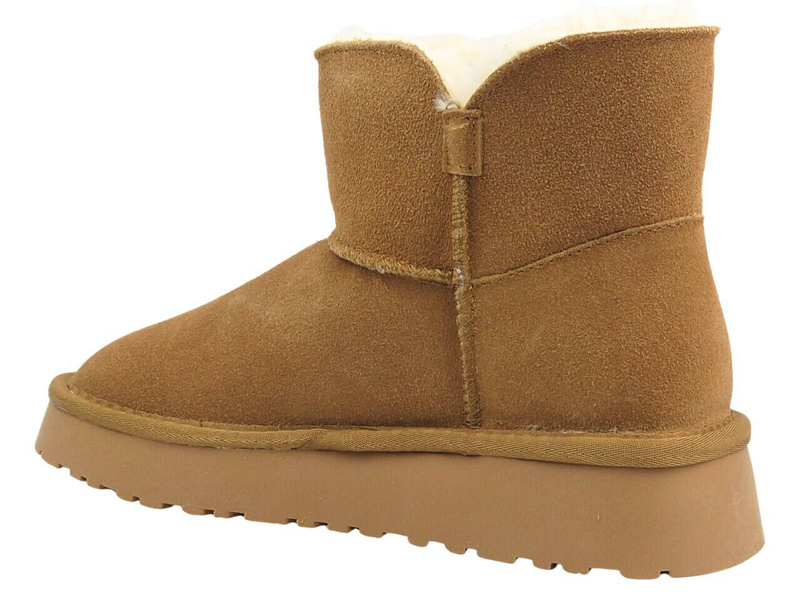 Dámské nazouváky do sněhu - BIG STAR MM274160, béžové