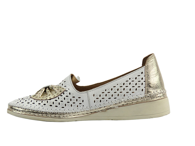 Dámské perforované polobotky bílé Venezia G010LEWOOBM129