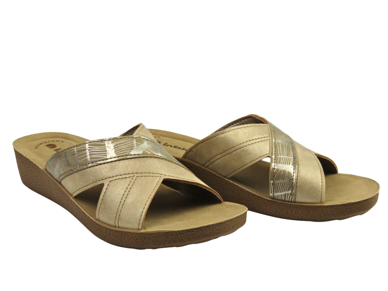 Dámské pantofle INBLU TP-49, béžové