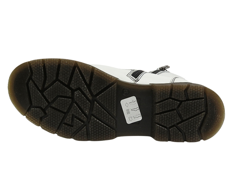 Dámská lakovaná turistická obuv - HELIOS Komfort 578-2S, bílá