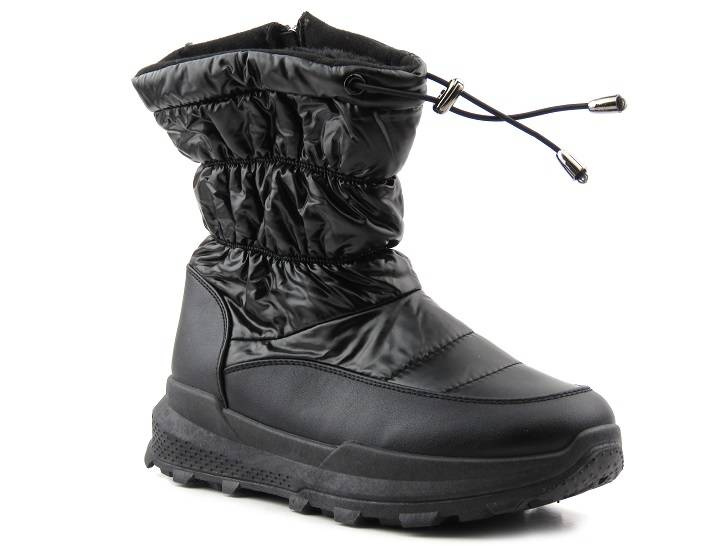 Dámské sněhule se zipem a šňůrkou - NOVINKY 21SN26-4353, černé