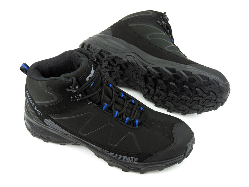 DK Aqua SoftShell 2147 vysoké pánské trekingové kalhoty, černo-modré