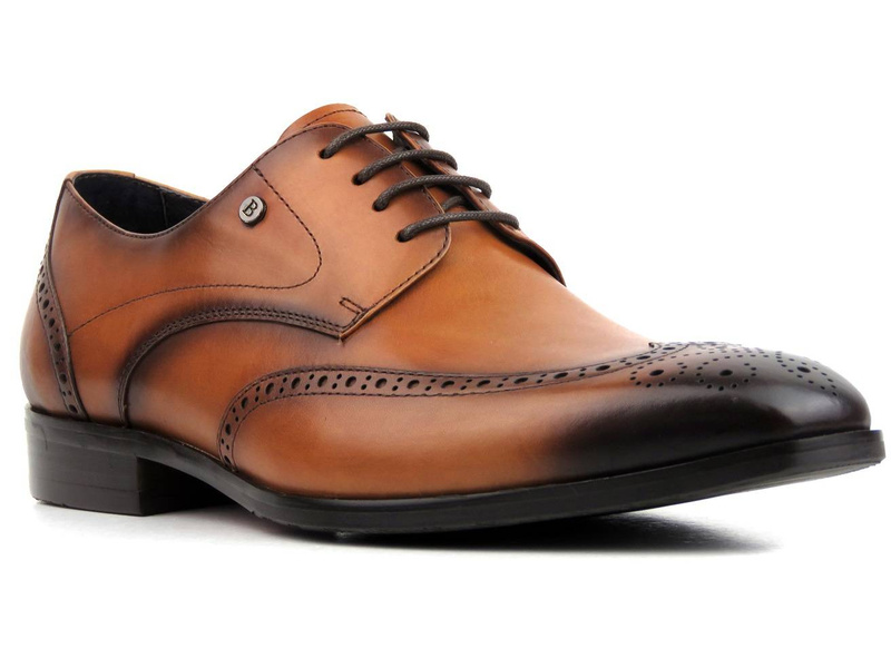 Vysoce kvalitní pánské kožené kalhoty - JOHN DOUBARE E22-1-436, hnědé