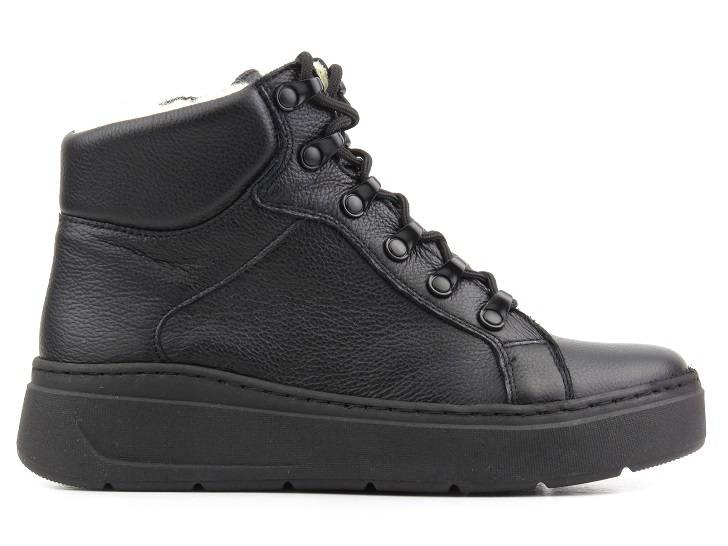 Pohodlné dámské boty s vlnou - Wasak 0661, černá