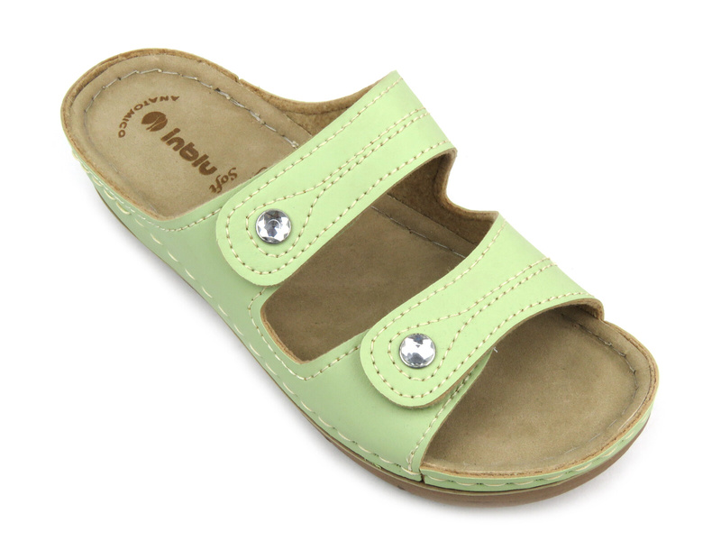 Pohodlné dámské žabky - INBLU MALVA, zelené
