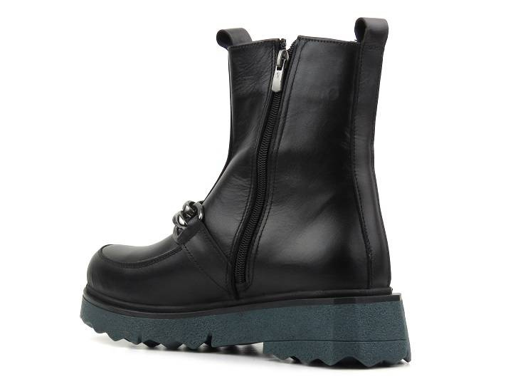 Dámské kotníkové boty zdobené řetízkem - VENEZIA 0071048, černé