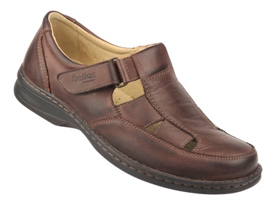 Pánské kožené polobotky Helios Comfort 803-2, hnědé