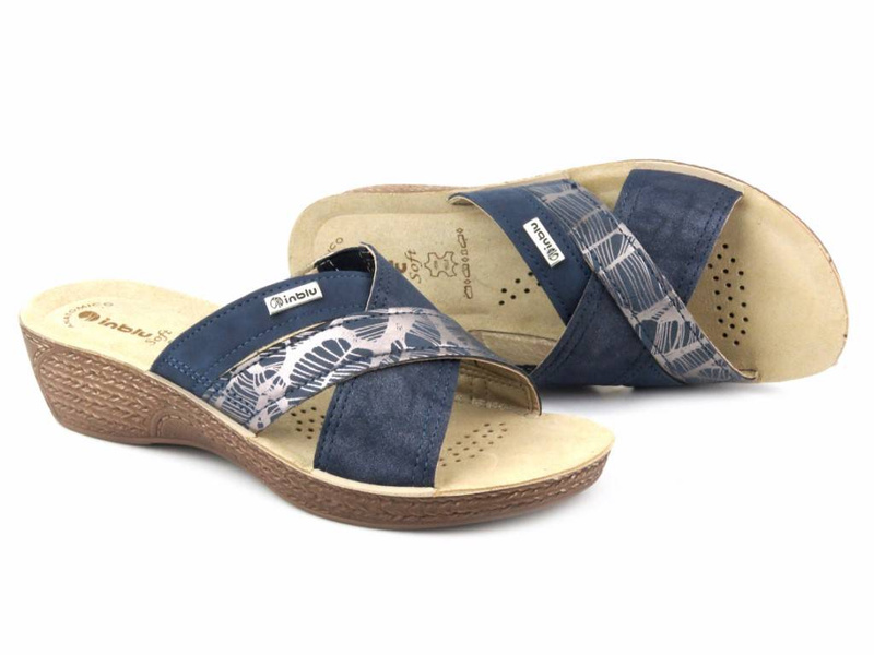 Lehké, pohodlné dámské žabky - INBLU GL-55, tmavě modrá