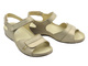 Pohodlné dámské kožené sandály zlaté Helios Komfort 106