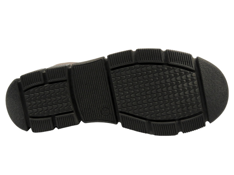 Elastické dámské kotníkové boty na platformě - HELIOS Komfort 506S, černé