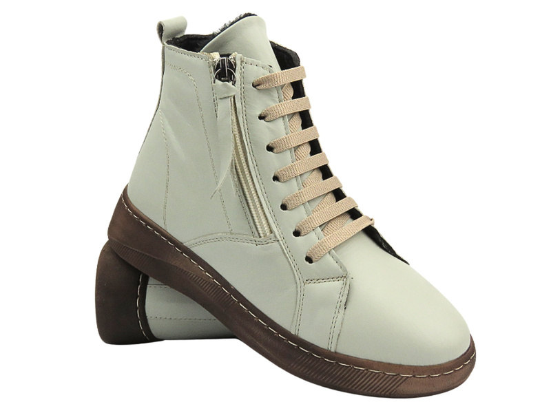 Pohodlné dámské kotníkové boty VACARO 3.982.803, šedé