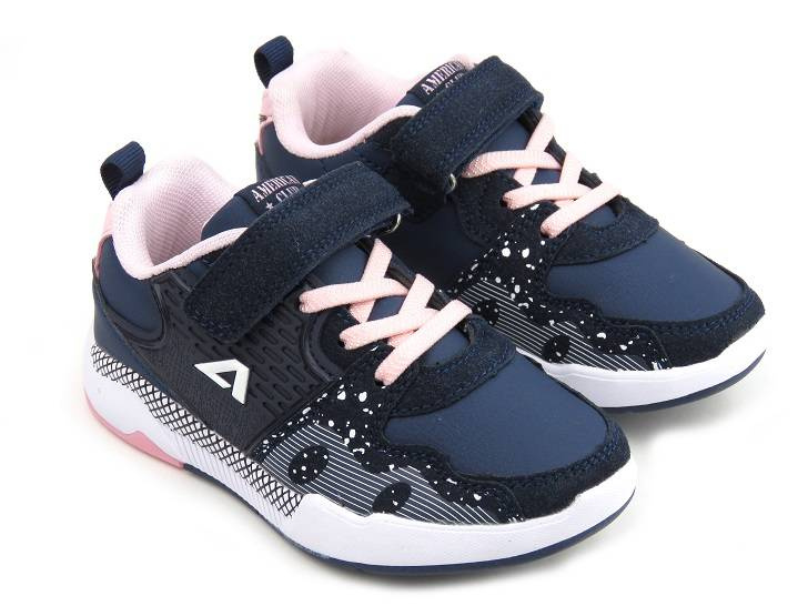 Dětská sportovní obuv, tenisky American Club BS 06/22 10/22, tmavě modrá