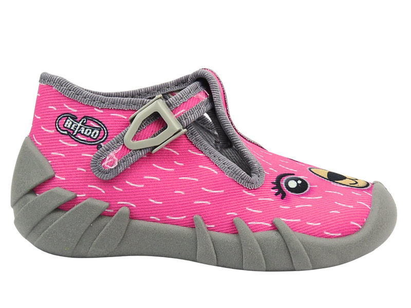 Befado Dětské dívčí pantofle 110N468 Pink for Buckle