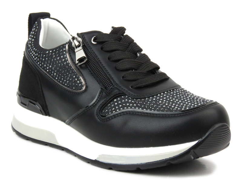Dámské tenisky s krystaly - INBLU IN-323, černé
