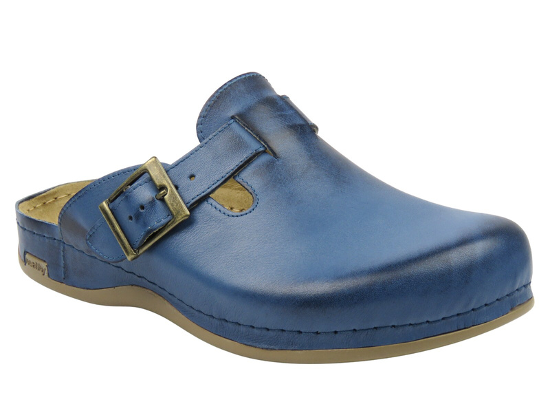 Pánské kožené pantofle tmavě modré Leon 707M