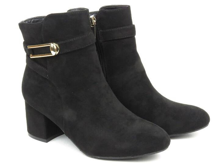 Dámské kotníkové boty na podpatku - Jezzi 23BT35-6425, černé