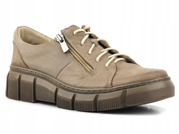 Kožená dámská obuv polské značky - HELIOS Komfort 413, béžová