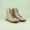 Dámské zateplené minimalistické barefoot kotníkové boty Nika Komfort 1442, cappuccino