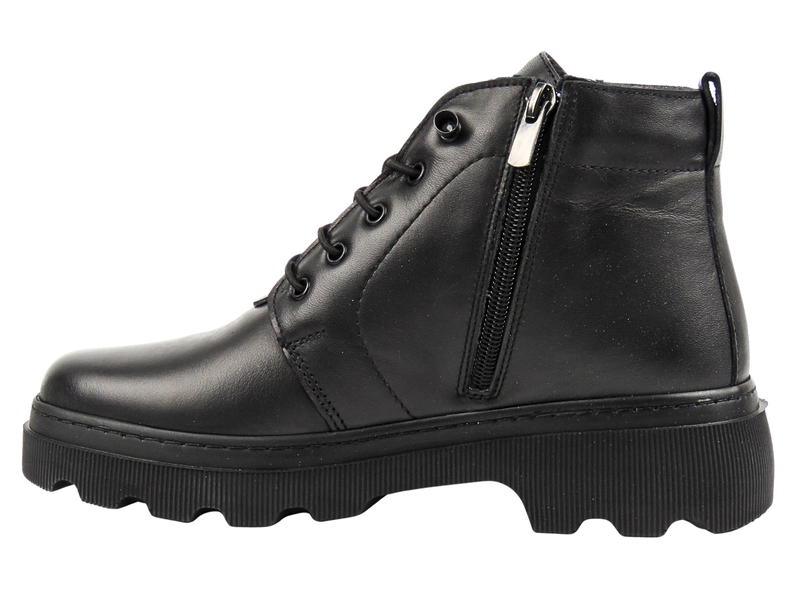 Women’s leather ankle boots Nika Komfort H-2896, black