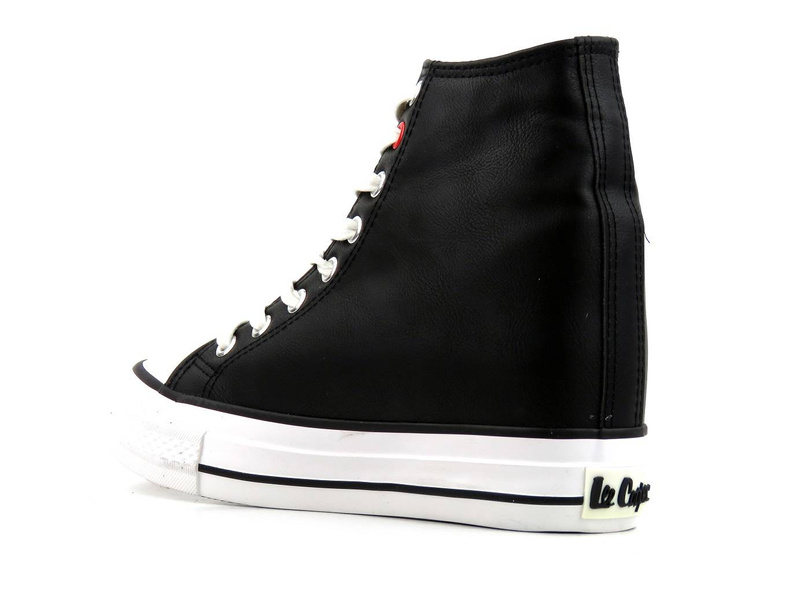 Dámské tenisky se skrytým klínem - LEE COOPER LCJ-21-48-0701L, černé