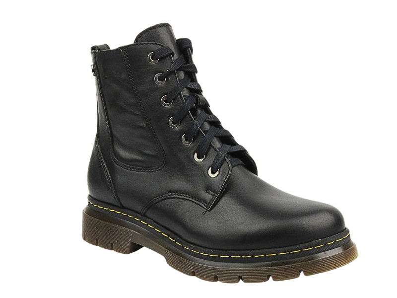 Dámské kožené návleky - HELIOS Comfort 528, černá CS