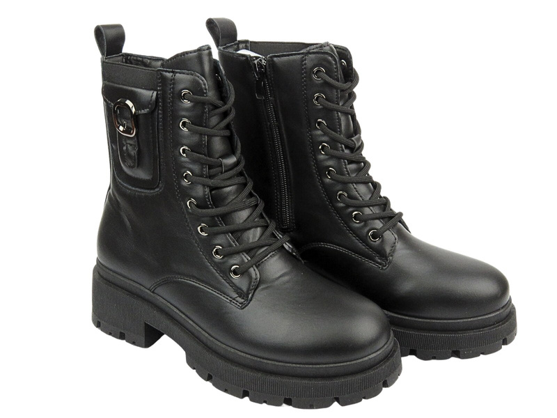 Zateplené kozačky, dámské kozačky - NOVINKY 22BT26-5013, černé