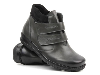 Dámské kotníkové boty vysokého střihu (H) - AXEL 4379, šedé