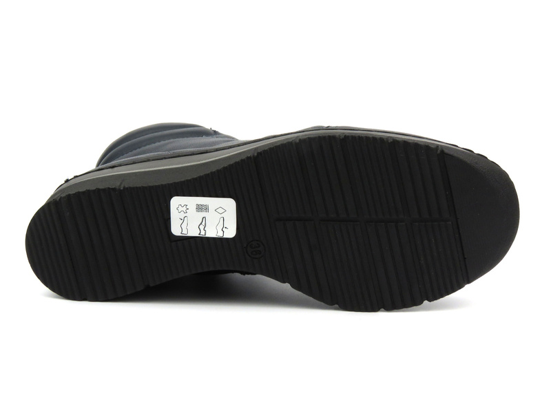 Dámské sportovní kotníkové boty z přírodní kůže - HELIOS Komfort 562, tmavě modré