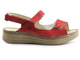 Pohodlné dámské sandály z přírodní kůže - HELIOS Komfort 238, červená