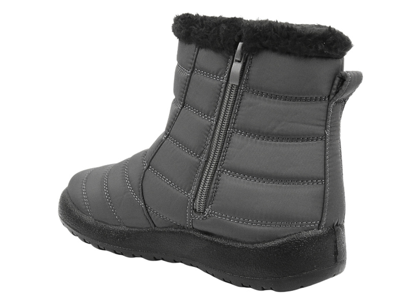 Dámské sněhule zateplené kožešinou - NEWS 9SN26-1467, šedé