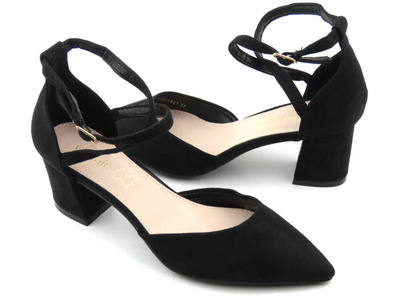 Elegantní sandály, dámské lodičky na vysokém podpatku - Evento 20SD98-1627, černé