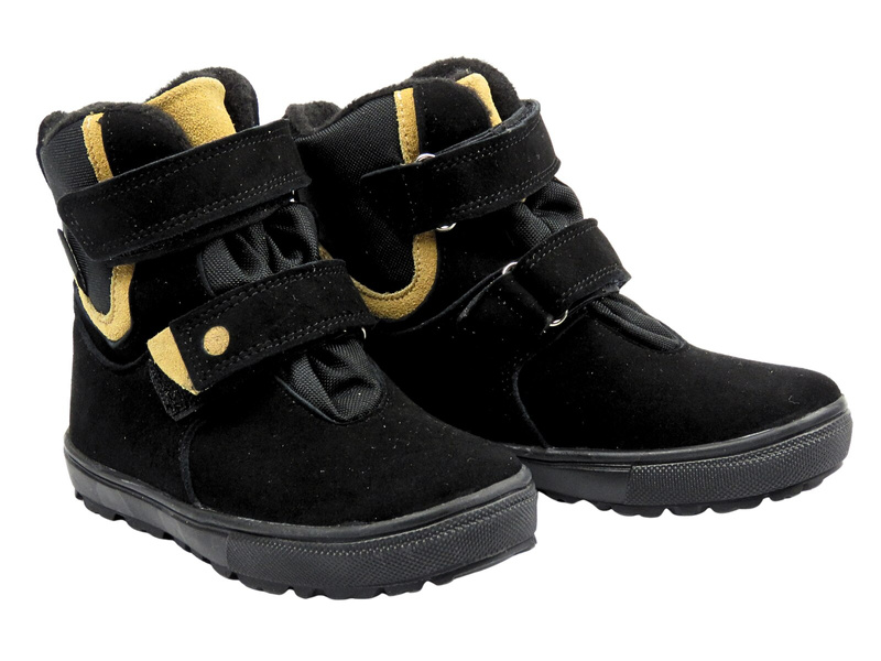 Dětské kožené kotníkové boty Jamet 2205, černé