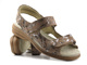 Pohodlné, kožené dámské preventivní sandály - KOSELA MEDIC 9154, béžové s listy
