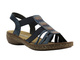 Dámské sandály z ekologické kůže tmavě modré Rieker 628G7-14