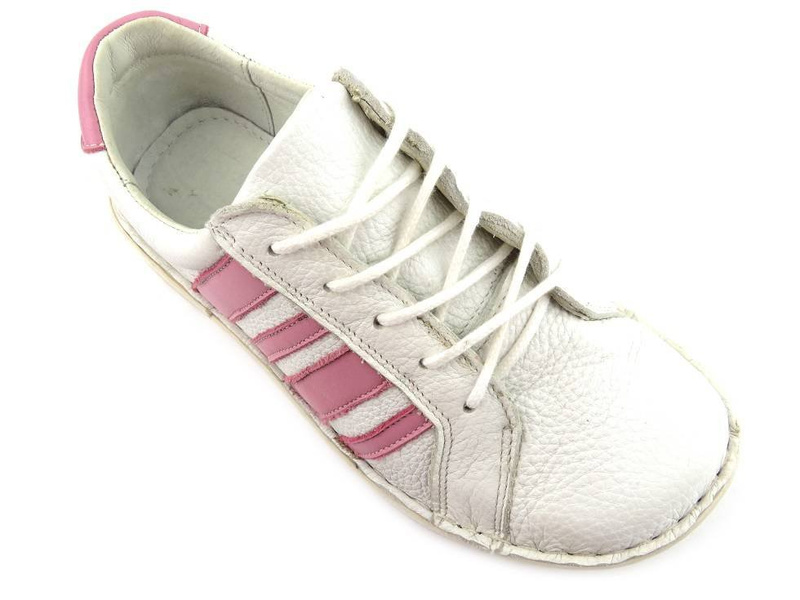 Dámské kožené boty za nízkou cenu - Helios 634, bílá s růžovou, II