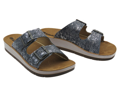 Dámské pantofle s přezkami - INBLU CP-50, námořnické modré