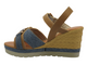 Dámské sandály na klínku, hnědé INBLU FG-41