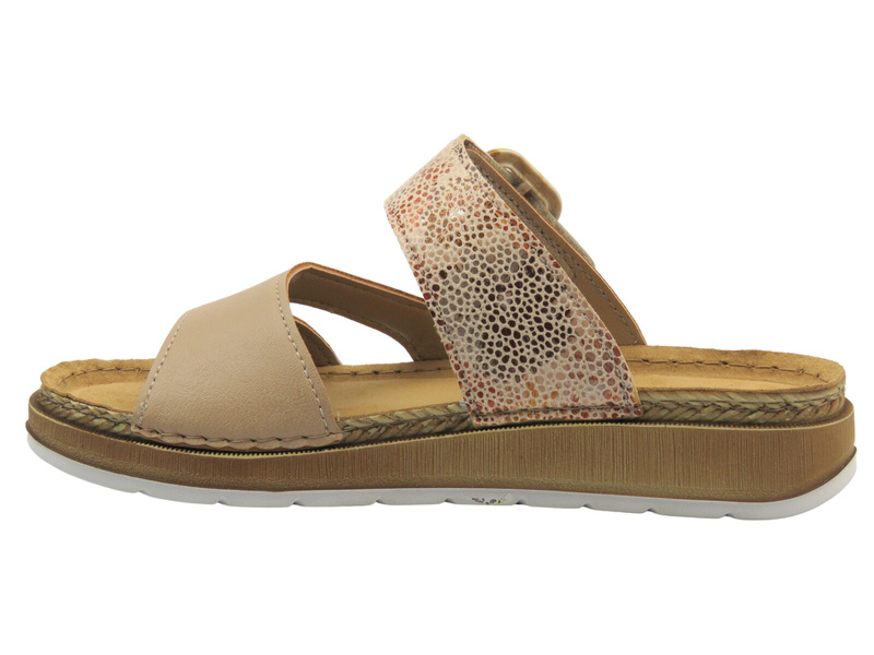 Dámské žabky s nastavitelným páskem - Inblu GS-55, pískové