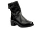 Dámské kožené kotníkové boty na podpatku - Pesco 2265, černé