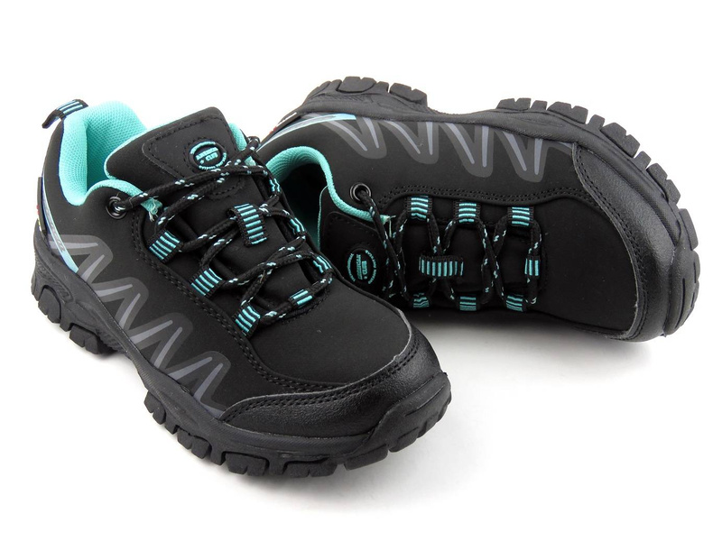 Dětské trekové boty - AMERICAN CLUB Soft Shell WT72/22, černá a mint