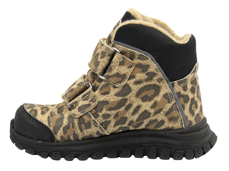 Dětské zimní boty Jamet 399 béžové s leopardím vzorem