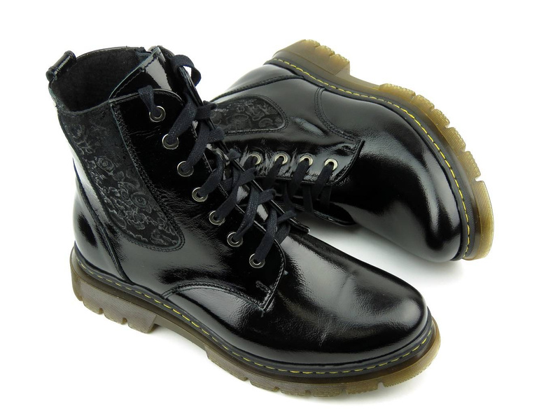 Kožené kozačky, dámské kozačky - HELIOS Komfort 528, černá 3